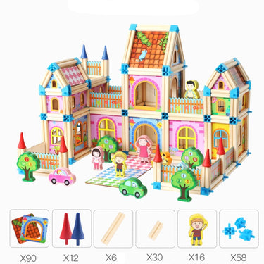 EcoToys Creative Castle Blocks | Build Imaginative Castles - Montessori Toys